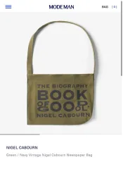 Nigel Cabourn(ナイジェル ケーボン) ニュースペーパーバッグ newspaper bagのサムネイル