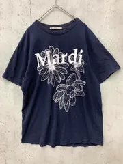 Mardi Mercredi マルディメクルディ フラワーモチーフ ロゴプリント 半袖 Tシャツ sizeONE/ネイビー ■■ レディースのサムネイル