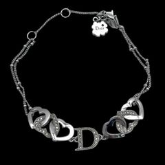 572 美品 Christian Dior ロゴ ハート ラインストーン - メルカリ