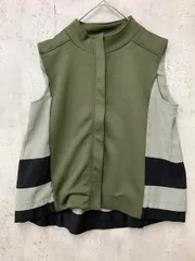 美品 LUCA/LADY LUCK LUCA ルカ レディラックルカ スタンドネック 配色 ジップ ベスト カーキ ■■ レディースのサムネイル