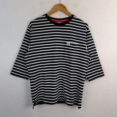HELLY HANSEN ヘリーハンセン 七分袖Tシャツ ボーダー柄 胸ポケット M メンズ 古着 スポーツMIX カジュアルのサムネイル