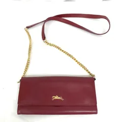 【USED】LONGCHAMP ロンシャン チェーンウォレット 赤　　M80708-5のサムネイル