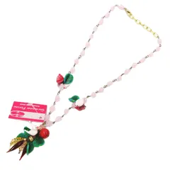 美品 Germara Perini ジャーマナ ペリーニ MURANO GLASS BEADS ベネチアンガラス ベネチアングラス ムラーノガラス ビーズネックレス ピンク系 小鳥 LF0002-08-0708③のサムネイル