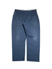 90s USA製 Riverside ワークパンツ チノパン 2タック フェード ネイビー TALON YKK ビッグサイズ 36 アメリカ製 ヴィンテージ P004のサムネイル