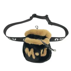 M.U SPORTS エムユースポーツ  フェイクファー ウエストポーチ バッグ  ブラック系  [240101666731] ゴルフウェア ストストのサムネイル