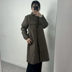 Crocodile クロコダイル ロングコート レディース ブラウン M シャツコート風 ゆったりシルエット 秋冬アウターのサムネイル