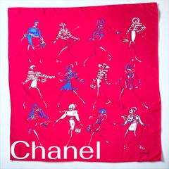 CHANEL シルク スカーフ 赤 マドモアゼル 90年代 ヴィンテージ - メルカリ