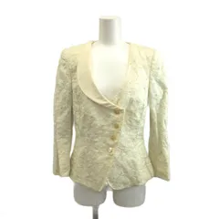 アルマーニ コレツィオーニ ARMANI COLLEZIONI ジャケット 上着 40 白 オフホワイト アイボリー レース アシンメトリーカラー 七分袖 /YU ■GY53のサムネイル