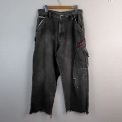 PIKO ピコ デニムパンツ ジーンズ ダメージ加工 グレー L メンズ 古着 Y2K ストリートのサムネイル