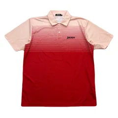 SRIXON スリクソン ポロシャツ 半袖 メンズ LL レッド ピンク グラデーション ゴルフウェア ポリエステル100％ 裏地メッシュ ロゴ刺繍のサムネイル