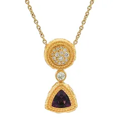 送料無料・返品可♪カレライカレラ ベラスケス アメジスト ダイヤ ネックレス K18YG 新品仕上げ済み♪【中古】のサムネイル