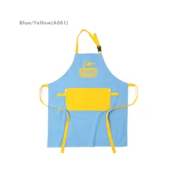 【新品/アウトレット品】チャムス CHUMS / (CH09-1242) (Booby Face Apron) A081 Blue/Yellow FREE / ユニセックス ワークエプロン アウトドア キャンプ キッチン カラフル バイカラーコットンのサムネイル