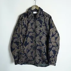 美品 25AW MANUAL ALPHABET マニュアルアルファベット GOBELIN ZIP JKT モール ジャガード ジップ ブルゾン ジャケット 紺 2 4434Q★4のサムネイル