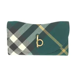 BURBERRY LONDON バーバリーロンドン 三つ折り長財布  ロッキングホース/チェック柄 80823311   グリーン レディース / 241004012865のサムネイル