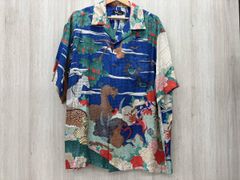 希少 シルク パゴン 葛飾北斎 怒涛図男 アロハシャツ L pagong - メルカリ