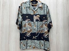 希少 シルク パゴン 葛飾北斎 怒涛図男 アロハシャツ L pagong - メルカリ