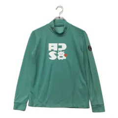 中古 レディース アンパスィ and per se 長袖シャツ M ミント モックネック ハイネック 秋冬のサムネイル
