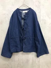 merlot メルロー リボン Gジャン デニム ジャケット size表記なし/インディゴ ■■ レディースのサムネイル