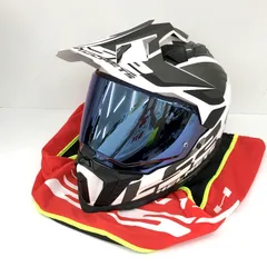 LS2 エルエスツー EXPLORER F オフロードヘルメット マットブラックホワイト Lサイズ 収納バッグ付き シールド付き バイク用品 ★TA1184のサムネイル