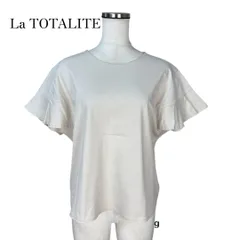 La TOTALITE ラトータリテ フレアスリーブカットソー 半袖 ベージュ 9号 日本製  値下げ不可のサムネイル