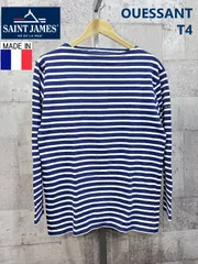 フランス製 セントジェームス ウェッソン 白紺 ボーダー T4 OUESSANT SAINT JAMESのサムネイル