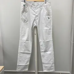 【中古】PEARLY GATES ホワイトストレッチパンツ サイズ4 ロゴ刺繡のサムネイル