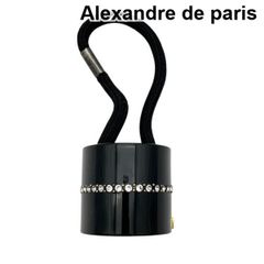 ALEXANDRE DE PARIS ブラック　ビジュー　黒　ラインストーン アレクサンドルドゥ パリ ヘアクリップ ラインストーン パープル