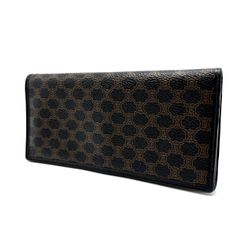 □未使用級□ CELINE 黒マカダム ポーチ アクセサリーポーチ 黒 レザー