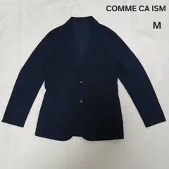COMME CA ISM コムサイズム テーラードジャケット ネイビー 薄手  シアサッカー ポコポコ素材 ウォッシャブル メンズのサムネイル