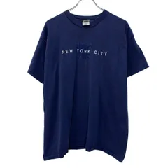 FRUIT OF THE LOOM 半袖 ロゴTシャツ XL ネイビー フルーツオブザルーム プルオーバー 刺繍ロゴ ニューヨーク カットソー 夏物 a807-5405のサムネイル