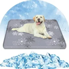 Paerduo ペット ひんやりマット ペット用冷却マット 二重構造 防水加工 クールマット 犬・猫用 無害ジェル 接触冷感 冷却ジェルマット 省エネ 水洗い可 熱中症対策 (グレー(第二世代),  S(40x50cm))のサムネイル
