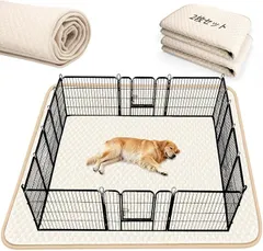 Paerduo ペット ひんやりマット 犬 猫用ひんやりマット 夏用 ペット用シーツ 接触冷感 おしっこマット 防水/消臭/速乾 繰り返し利用可能 洗える 暑さ対策 漏れ防止 滑り止め (ベージュ,  S(45x50cm)x2枚)のサムネイル