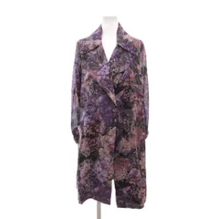 ハナエモリ HANAE MORI ヴィヴィッド VIVID シャツコート 6 紫 パープル 花柄 蝶柄 長袖 オープンフロント /NX ■ECF006のサムネイル