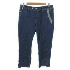 モルガンオム MORGAN HOMME 美品 クロップドデニムパンツ M インディゴブルー バンダナドッキング ジップフライ開閉 /MXのサムネイル