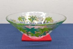 新品＊ 青楓の絵 ガラス 平茶碗 夏茶椀 今岡都 - メルカリ