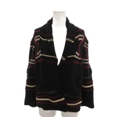 イザベル マラン エトワール ISABEL MARANT ETOILE 美品 ニット カーディガン 34 ラインデザイン リブ編み ショールカラー 黒 ブラック 赤 レッド /YF ■ECF006のサムネイル