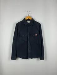 EVISU エヴィス 長袖ワークシャツ バックロゴ コットンシャツ ネイビー Lサイズのサムネイル