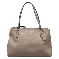COACH コーチ 2way ショルダーバッグ グレージュ レザー - メルカリ