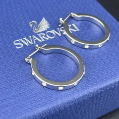スワロフスキー フープ ピアス シルバーのサムネイル