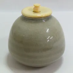 M[宅60]1131 松月造 茶入 萩文琳 箱なし 茶道具 中古品のサムネイル
