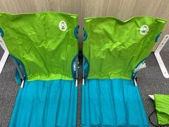 コールマン グランドチェア2脚 テーブル キャンプ 家具セット ライム色 505 Coleman コンパクトグランドチェア ライムグリーン 2脚セット - メルカリ