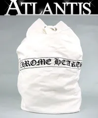 CHROME HEARTS 銀座店 クロムハーツ スクロールラベル プリント ランドリーバッグ メンズ シルバー SV925 白 103726のサムネイル