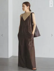 IENA レースオールインワン ブラウン 36 イエナ カットワークレース サロペット ワイドパンツ 綿100% 2024SS IENA レースオールインワン ブラウン 36 イエナ カットワークレース サロペットのサムネイル