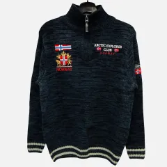 VTG NOR WEAR アーティック アイ スランド ノルウェー ハーフ フリース Sのサムネイル