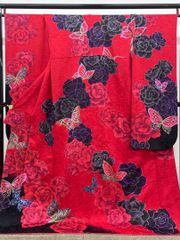 小紋 本場加賀染 加賀友禅 通産大臣指定伝統的工芸品 正絹 反物 T8977