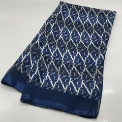 KO4506□カルバンクライン CK スカーフ ストール ブルー 101×96ｃｍのサムネイル