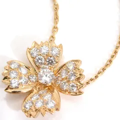 ブシュロン ネックレス レディース ヴィンテージ フラワーモチーフ ダイヤ ネックレス ゴールド BOUCHERON 750YG 中古のサムネイル