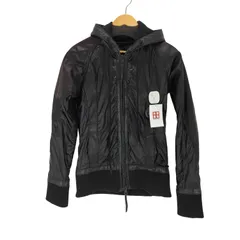 エーケイエム AKM LAMB LEATHER NYLON COMBINATION HOODED JKT Y2K メンズ JPN：M のサムネイル