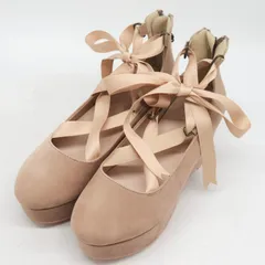 アクシーズファム パンプス レースアップシューズ 厚底 靴 ブランド レディース Mサイズ ベージュ axes femme 【中古】のサムネイル