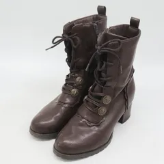 アクシーズファム ナポレオンレースアップブーツ ミドル丈 シューズ 靴 ブランド レディース Mサイズ ブラウン axes femme 【中古】のサムネイル